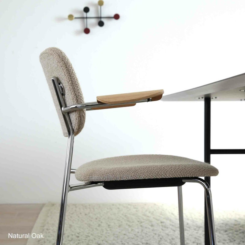 Audo Copenhagen（オドー・コペンハーゲン） / CO DINING CHAIR（コ ダイニング チェア）/ アームチェア / Natural Oak / Audo Bouclé（オドー ブークレ）02 / クロームベース