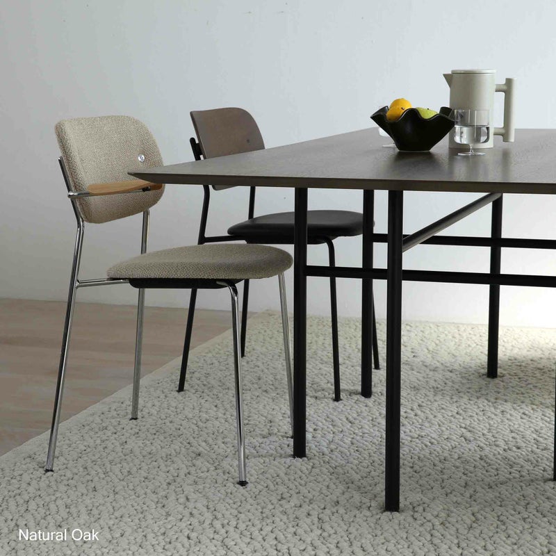 Audo Copenhagen（オドー・コペンハーゲン） / CO DINING CHAIR（コ ダイニング チェア）/ アームチェア / Natural Oak / Audo Bouclé（オドー ブークレ）02 / クロームベース