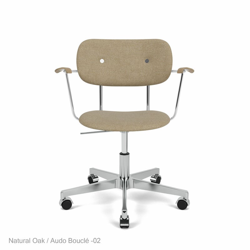 Audo Copenhagen（オドー・コペンハーゲン） / CO TASK CHAIR（コ タスク チェア）/ アームチェア / Natural Oak / Audo Bouclé（オドーブークレ）02 /キャスター付き回転ベース