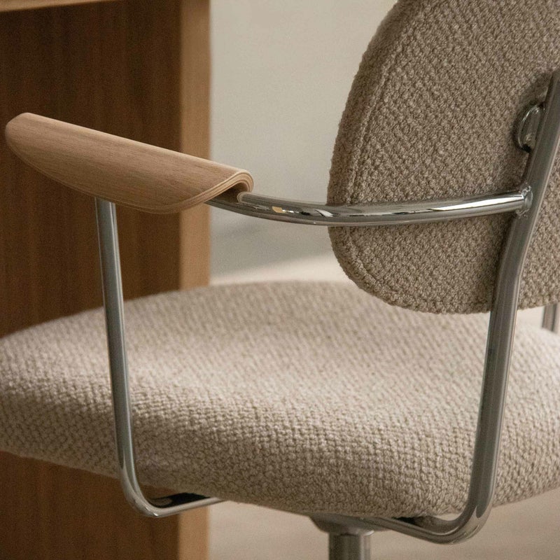 Audo Copenhagen（オドー・コペンハーゲン） / CO TASK CHAIR（コ タスク チェア）/ アームチェア / Natural Oak / Audo Bouclé（オドーブークレ）02 /キャスター付き回転ベース
