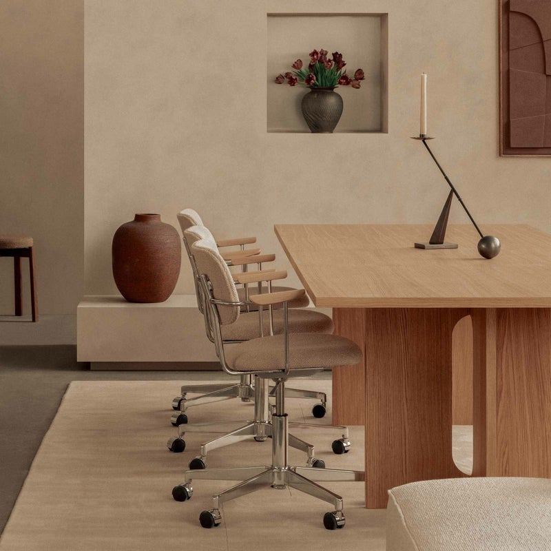 Audo Copenhagen（オドー・コペンハーゲン） / CO TASK CHAIR（コ タスク チェア）/ アームチェア / Natural Oak / Audo Bouclé（オドーブークレ）02 /キャスター付き回転ベース