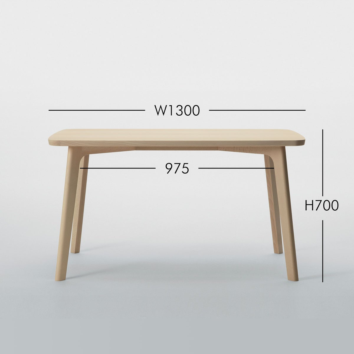 MARUNI COLLECTION（マルニコレクション） / HIROSHIMA ダイニングテーブル  130 / ビーチ材 / ウレタン樹脂塗装（ナチュラルホワイト） / テーブル