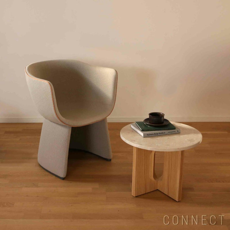 Audo Copenhagen（オドー・コペンハーゲン） / ANDROGYNE SIDE TABLE（アンドロジュネ サイドテーブル）Φ50 / Sand Kunis Breccia / ナチュラルオークベース