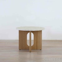 Audo Copenhagen（オドー・コペンハーゲン） / ANDROGYNE SIDE TABLE（アンドロジュネ サイドテーブル）Φ50 / Sand Kunis Breccia / ナチュラルオークベース