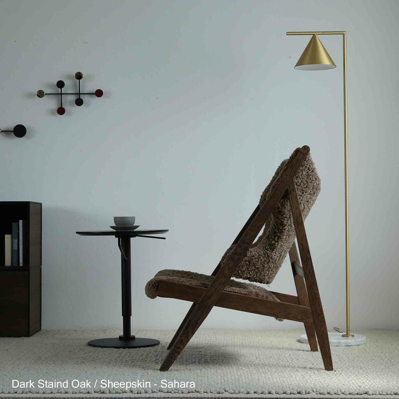  Audo Copenhagen（オドー・コペンハーゲン） / KNITTING LOUNGE CHAIR（ニッティング ラウンジチェア） / ダークステインドオーク / シープスキン Root（ルート）