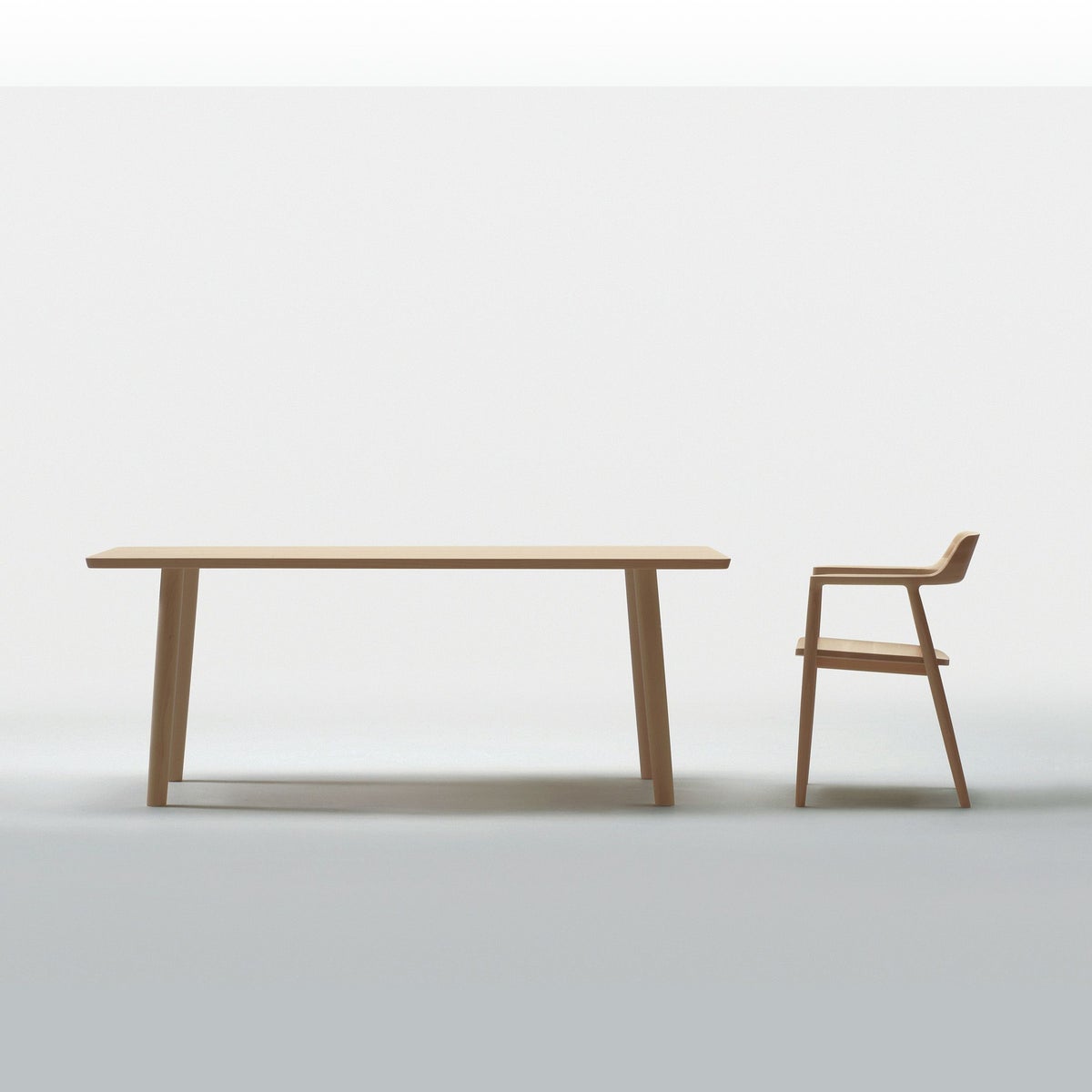 MARUNI COLLECTION（マルニコレクション） / HIROSHIMA ダイニングテーブル 180 / ビーチ材・ウレタン樹脂塗装（ナチュラルホワイト） / テーブル