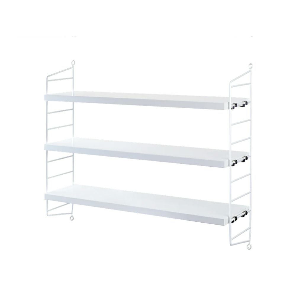 String Furniture（ストリング ファニチャー） / String Pocket（ストリング ポケット） / ホワイト×ホワイト / 石膏ボードアンカー付き / 壁面収納