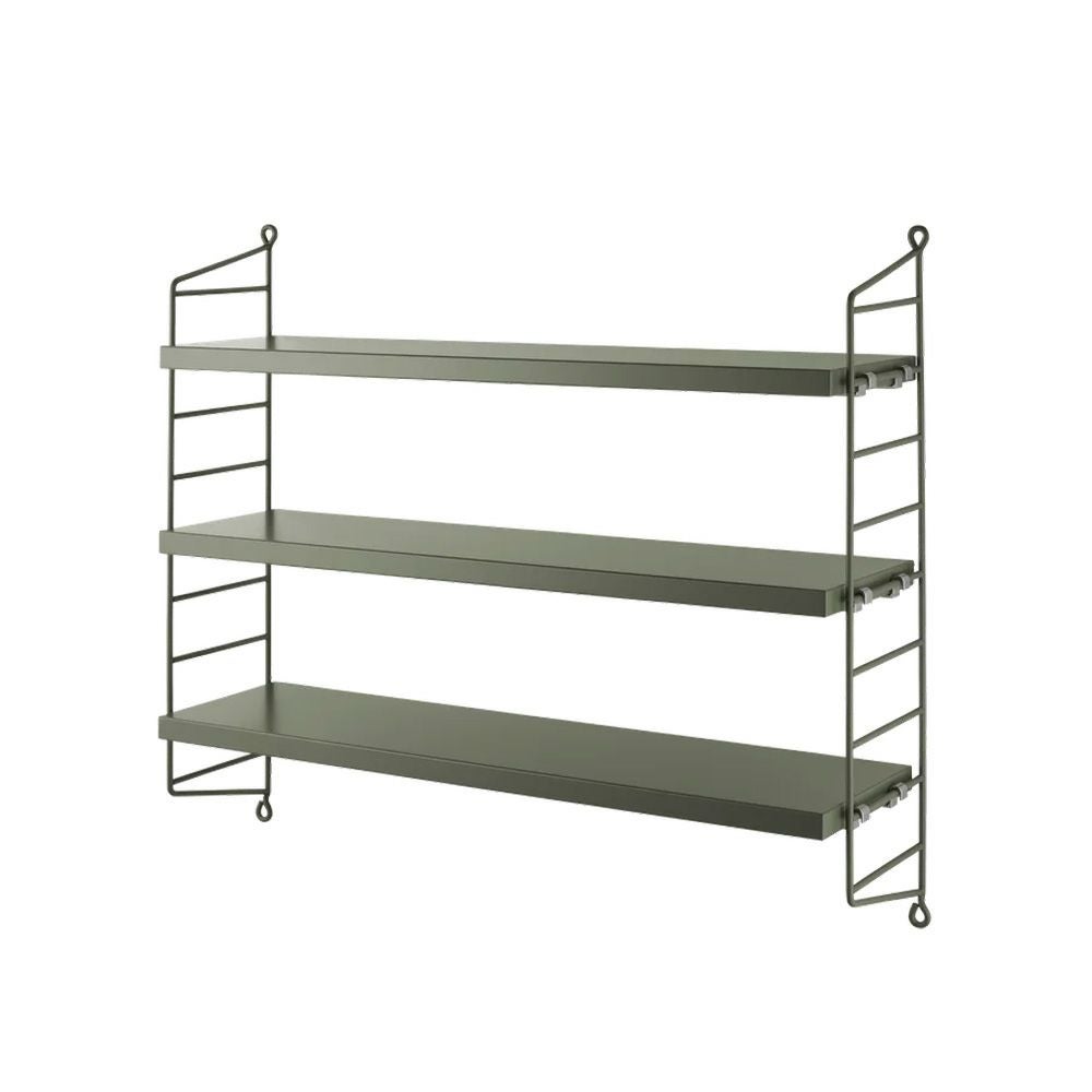 String Furniture（ストリング ファニチャー） / String Pocket（ストリング ポケット） / セージ / 石膏ボードアンカー付き / 壁面収納