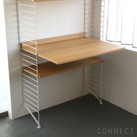 String Furniture（ストリング ファニチャー） / String System（ストリング システム） / ワークデスク＋フロアパネル / W80×D30×H200cm / オーク×ホワイト / 壁面収納