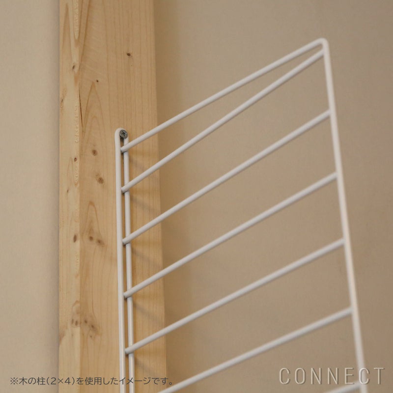 String Furniture（ストリング ファニチャー） / String System（ストリング システム） / ワークデスク＋フロアパネル / W80×D30×H200cm / オーク×ホワイト / 壁面収納
