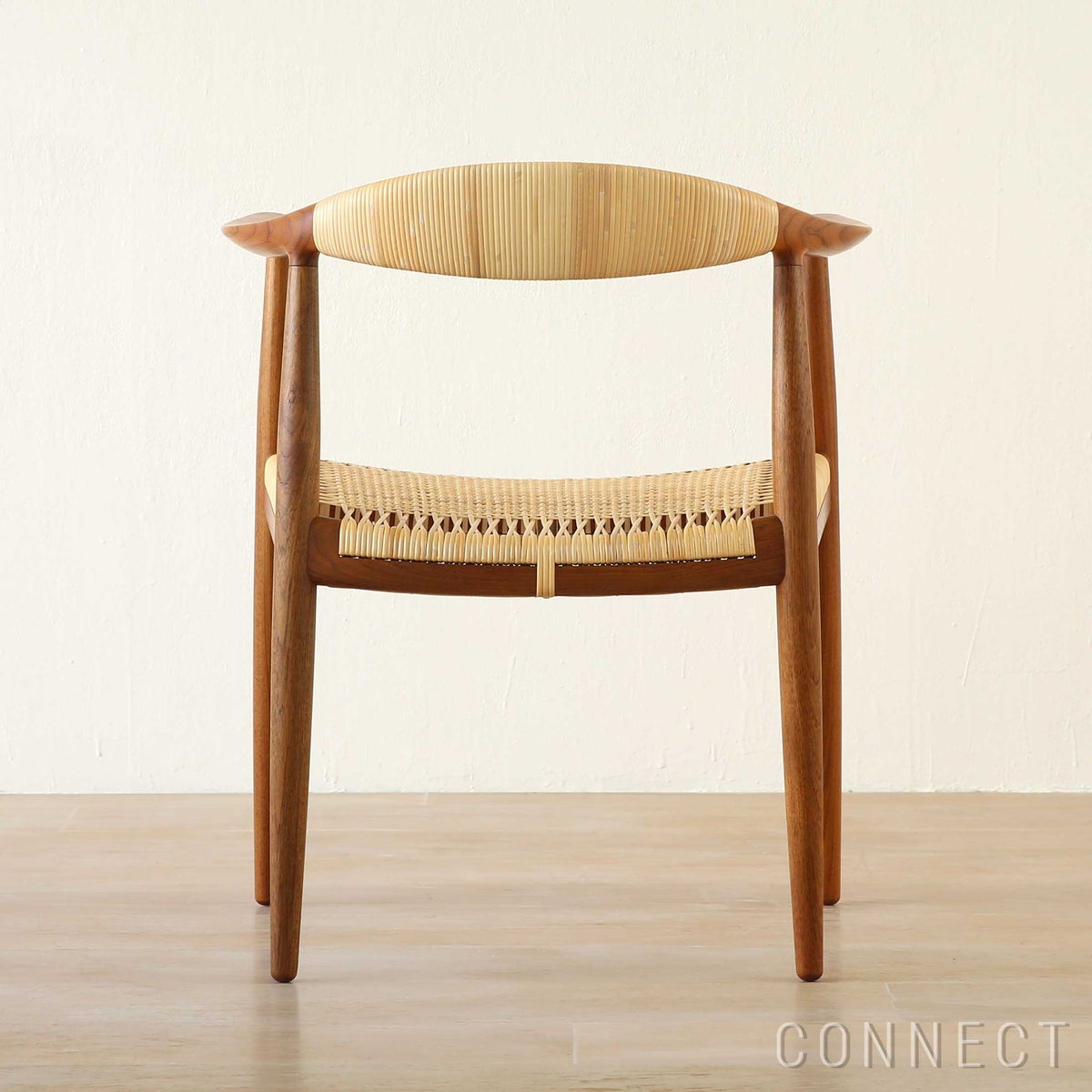 【75周年記念限定モデル】PP Mobler（PPモブラー） / PP501 Round Chair（ラウンドチェア） / The Chair（ザ チェア） / プレミアムオールドストックチーク材・オイル仕上げ（籐張り）【真鍮プレート付】