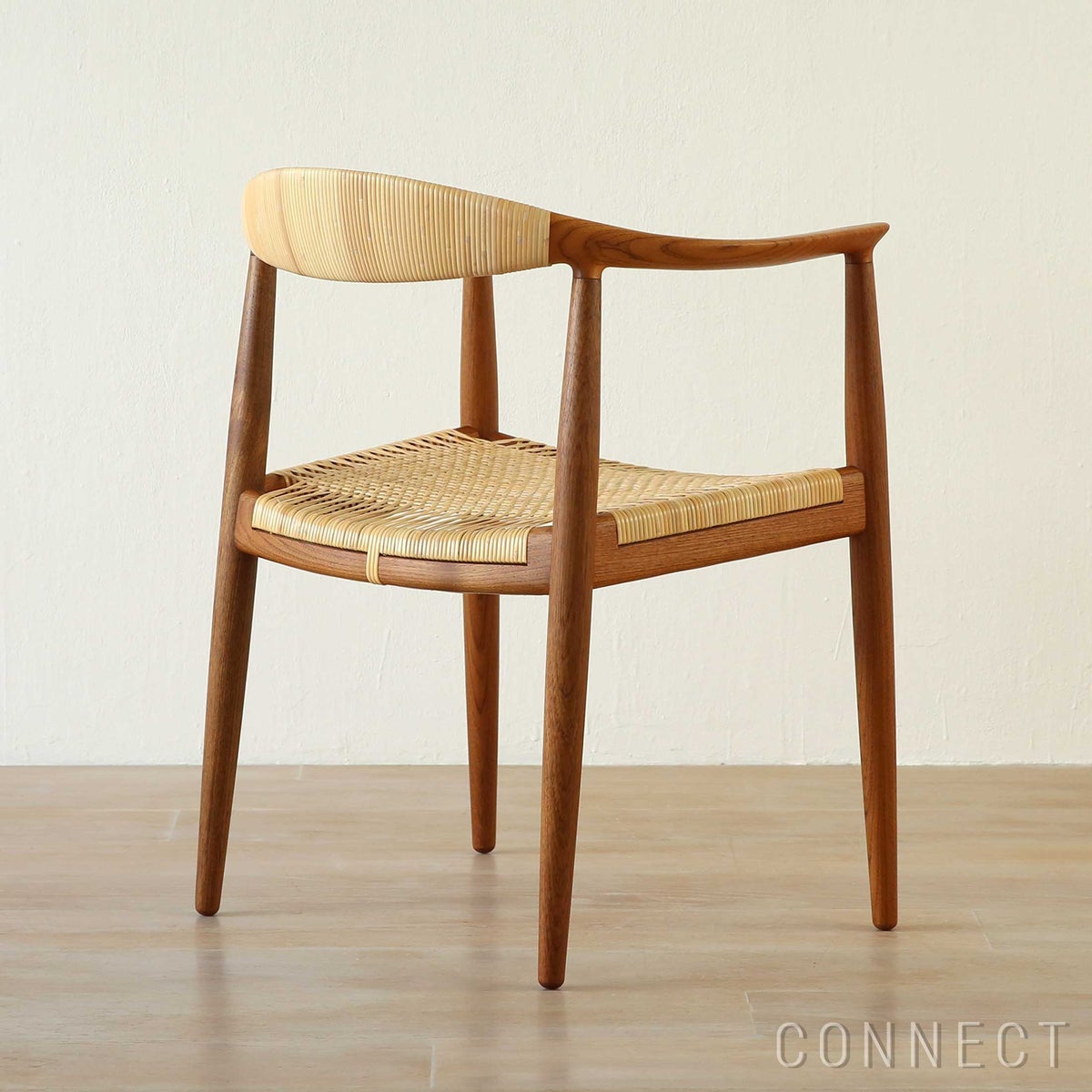 【75周年記念限定モデル】PP Mobler（PPモブラー） / PP501 Round Chair（ラウンドチェア） / The Chair（ザ チェア） / プレミアムオールドストックチーク材・オイル仕上げ（籐張り）【真鍮プレート付】