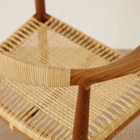 【75周年記念限定モデル】PP Mobler（PPモブラー） / PP501 Round Chair（ラウンドチェア） / The Chair（ザ チェア） / プレミアムオールドストックチーク材・オイル仕上げ（籐張り）【真鍮プレート付】