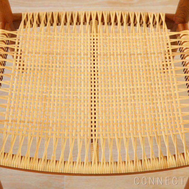 【75周年記念限定モデル】PP Mobler（PPモブラー） / PP501 Round Chair（ラウンドチェア） / The Chair（ザ チェア） / プレミアムオールドストックチーク材・オイル仕上げ（籐張り）【真鍮プレート付】