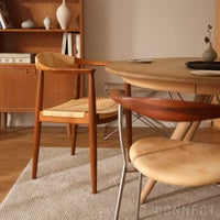 【75周年記念限定モデル】PP Mobler（PPモブラー） / PP501 Round Chair（ラウンドチェア） / The Chair（ザ チェア） / プレミアムオールドストックチーク材・オイル仕上げ（籐張り）【真鍮プレート付】