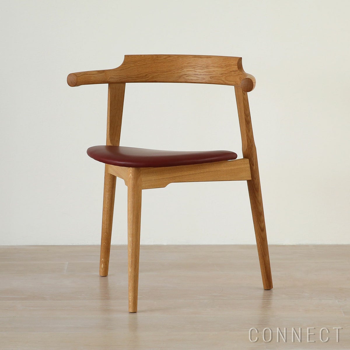 PP Mobler（PPモブラー） / PP58/3（Tripod Chair） 3本脚 チェア / オーク材・クリアバイオオイル仕上げ / スタンダードレザー（India Red）