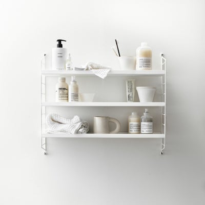 String Furniture（ストリング ファニチャー） / String Pocket（ストリング ポケット） / メタルホワイト×ホワイト / 石膏ボードアンカー付き / 壁面収納