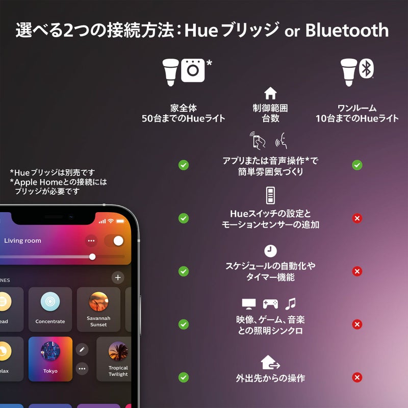 Philips Hue（フィリップスヒュー） / フルカラー E26 LED電球 100W形相当 PH10WC1-SU / スマート電球