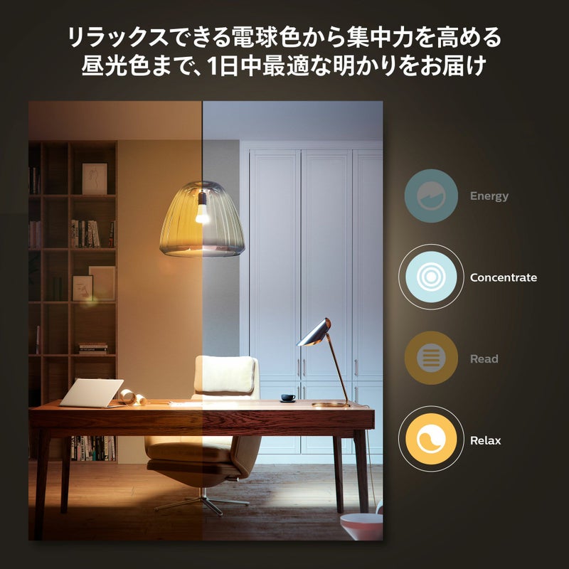 Philips Hue（フィリップスヒュー） / ホワイトグラデーション E26 LED電球 75W相当 PH75WA1-SU / スマート電球