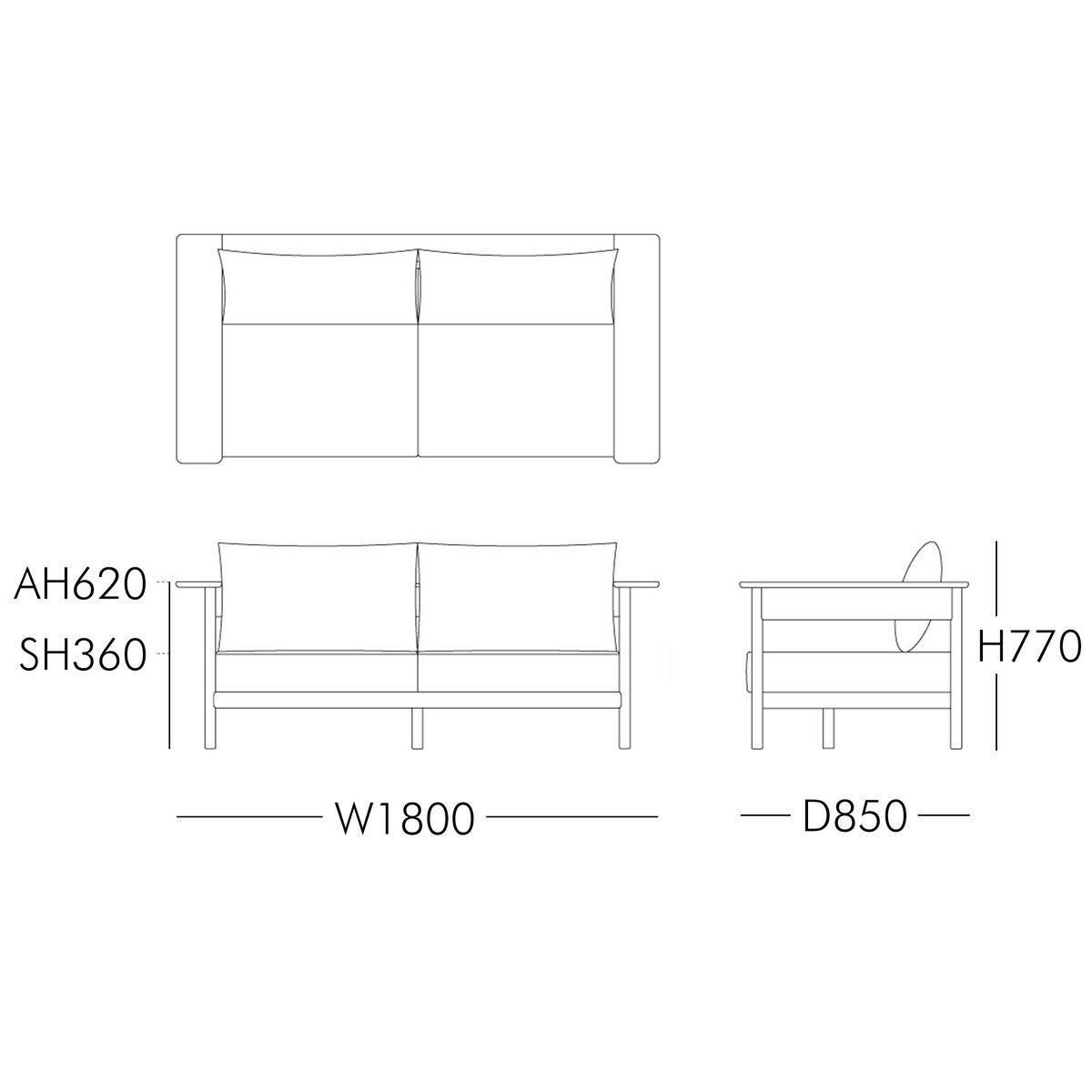 Karimoku Case（カリモクケース） / KINUTA N-S01 / ノームソファ 180 / 2シーター/ Maple 722（B910）