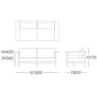 Karimoku Case（カリモクケース） / KINUTA N-S01 / ノームソファ 180 / 2シーター/ Maple 722（B910）