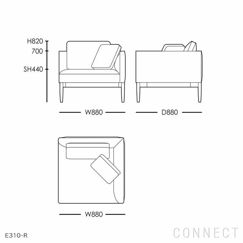CARL HANSEN & SON （カール・ハンセン＆サン） / EMBRACE SOFA（エンブレイスソファ）セット / E310・E320 / オーク材・オイル仕上げ / MOSS（モス） 0015