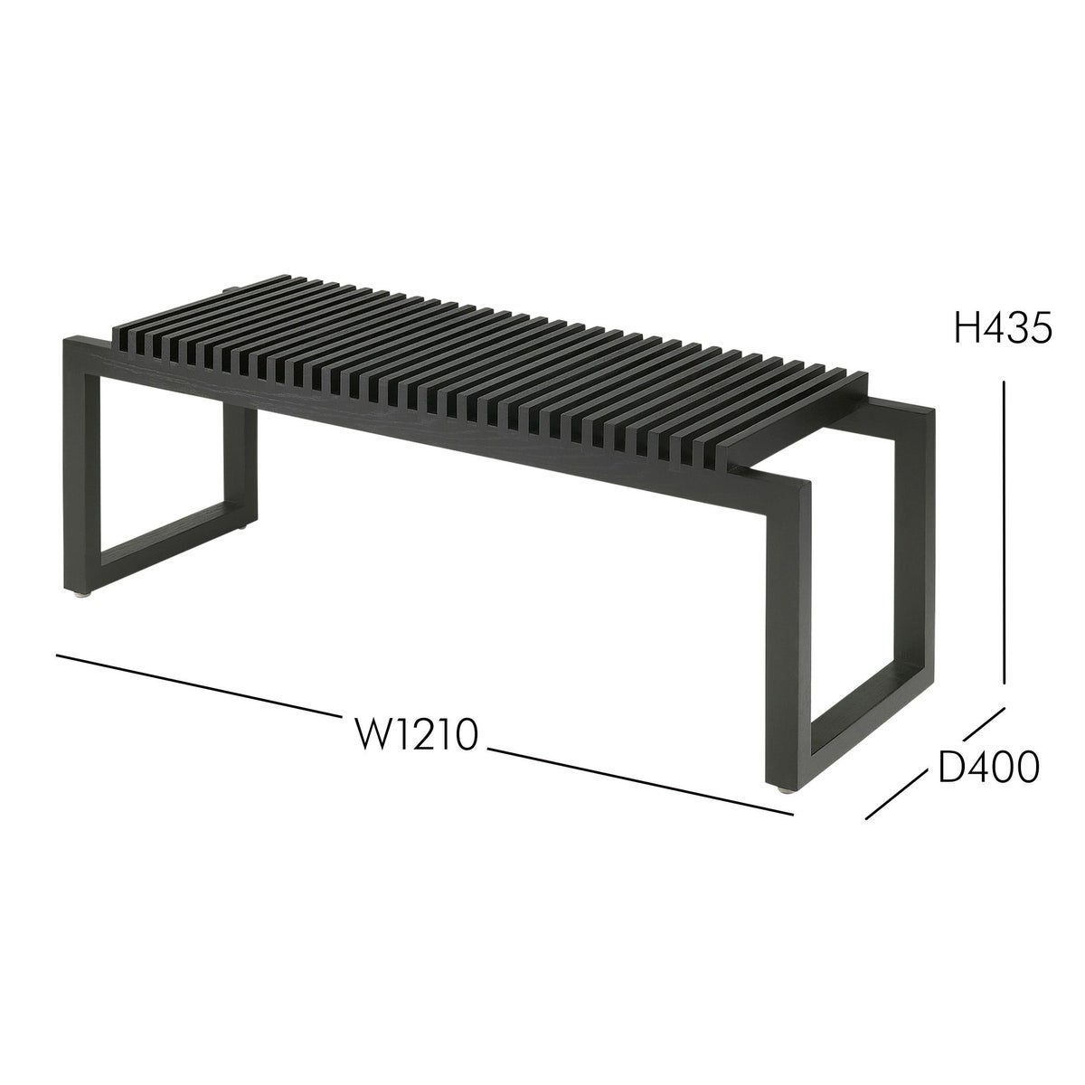 FRITZ HANSEN（フリッツ・ハンセン） / Cutter Bench（カッター ベンチ） / オーク材 / ブラック