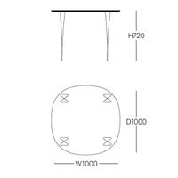 FRITZ HANSEN（フリッツ・ハンセン） / TABLE SERIES（テーブルシリーズ）B603 / スーパー円テーブル / グレー / クローム脚