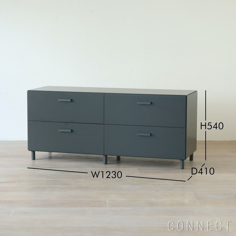 String Furniture（ストリング ファニチャー） / Relief wide beige / legs（レリーフ） / W123×D41×H46.6cm / グレー / ローチェスト
