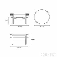 CARL HANSEN & SON（カール・ハンセン＆サン） / RF1905 SIDEWAYS COFFEE TABLE / ウォルナット材・オイル仕上げ・大理石天板 / サイドテーブル