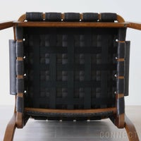 Artek（アルテック） / ARMCHAIR 45（アームチェア45） / バーチ材・ウォルナットステイン / キルティングレザー / ダークブラウン / アームレスト・レザーカバー