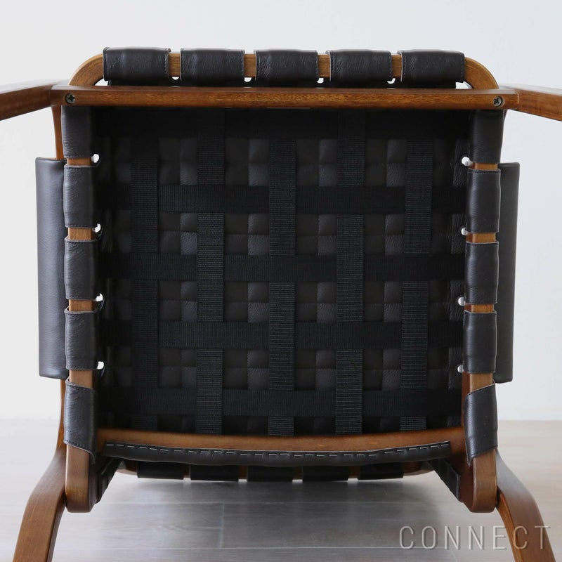 Artek（アルテック） / ARMCHAIR 45（アームチェア45） / バーチ材・ウォルナットステイン / キルティングレザー / ダークブラウン / アームレスト・レザーカバー