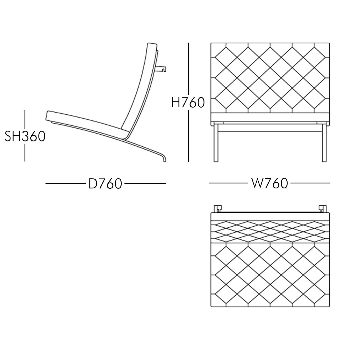 FRITZ HANSEN（フリッツ・ハンセン） / PK26（ピーケー26） / 1シータ / グレースレザー / ウォルナット / ソファ