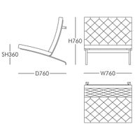 FRITZ HANSEN（フリッツ・ハンセン） / PK26（ピーケー26） / 1シータ / グレースレザー / ウォルナット / ソファ