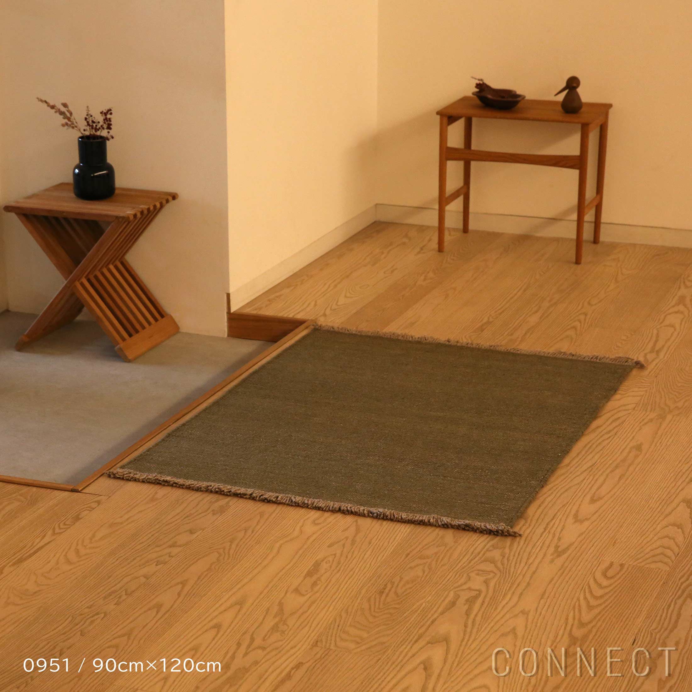 Kvadrat イールドナチュラリーカラードフリンジ 90×120｜北欧ラグ 正規