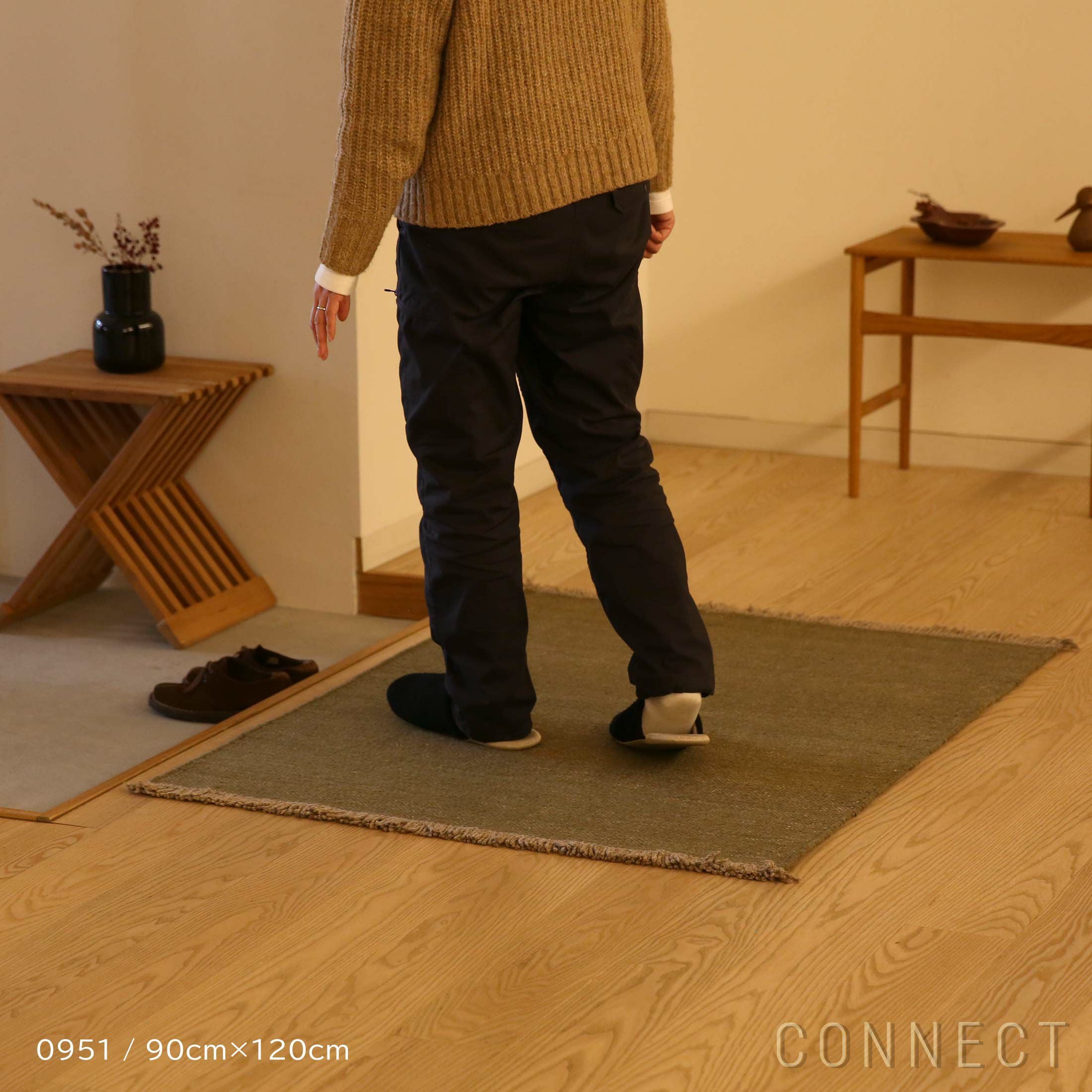 Kvadrat イールドナチュラリーカラードフリンジ 90×120｜北欧ラグ 正規