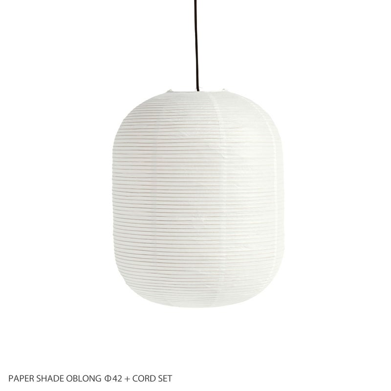 HAY（ヘイ） / PAPER SHADE OBLONG + CORD SET（ペーパーシェードオブロング + コードセット） / Φ42 / クラシックホワイト / ペンダントライト