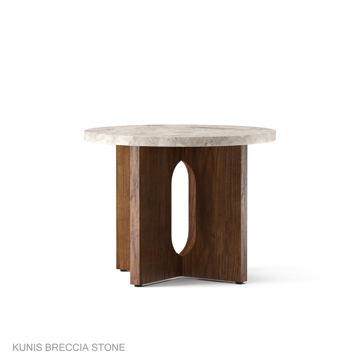 Audo Copenhagen（オドー・コペンハーゲン） / ANDROGYNE SIDE TABLE（アンドロジーン サイドテーブル）Φ50 / KUNIS BRECCIA STONE / クニス ブラシア ストーン / 大理石 / ウォルナットベース