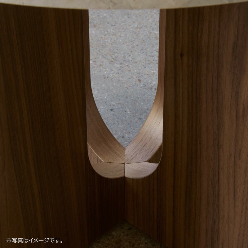 Audo Copenhagen（オドー・コペンハーゲン） / ANDROGYNE SIDE TABLE（アンドロジーン サイドテーブル）Φ50 / KUNIS BRECCIA STONE / クニス ブラシア ストーン / 大理石 / ウォルナットベース