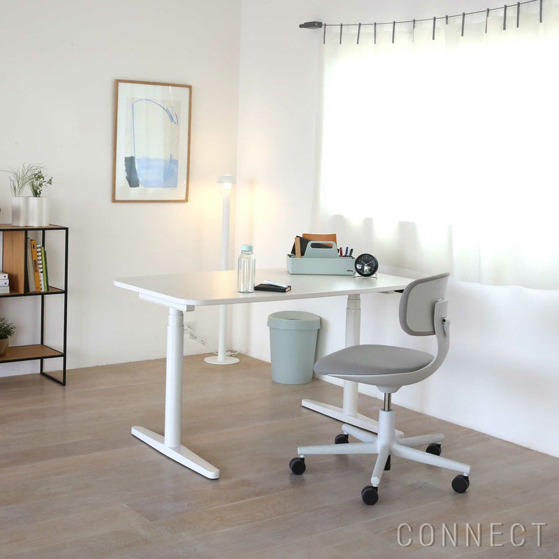Vitra（ヴィトラ） / Tyde 2 Home Desk board shape（タイド2ホームデスク バレル） / メラミン天板 / ソフトライト脚・パウダーコート仕上げ / 130×75cm / 電動昇降デスク