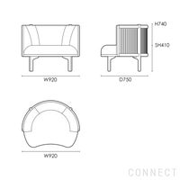 CARL HANSEN & SON （カール・ハンセン＆サン） / RF1904 SIDEWAYS LOUNGE CHAIR（サイドウェイラウンジチェア） / ウォルナット材・オイル仕上げ / Re-wool 218（リウール）