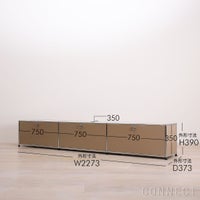 USMハラー（ユーエスエムハラー） / TV Board（テレビボード） / W2273×D373×H390mm / ドロップダウンドア×3（デイバイダーシェルフ×3） / USMベージュ