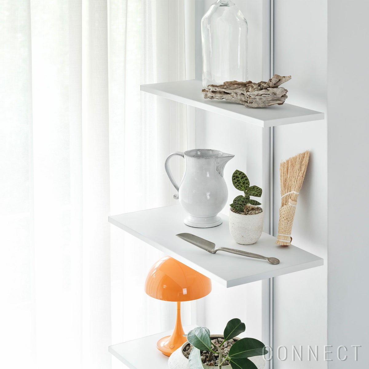 AIR SHELF（エアーシェルフ） / By the window Shelf Set（窓辺シェルフセット） / SET-AS-BWS-WH / 突っ張り型収納