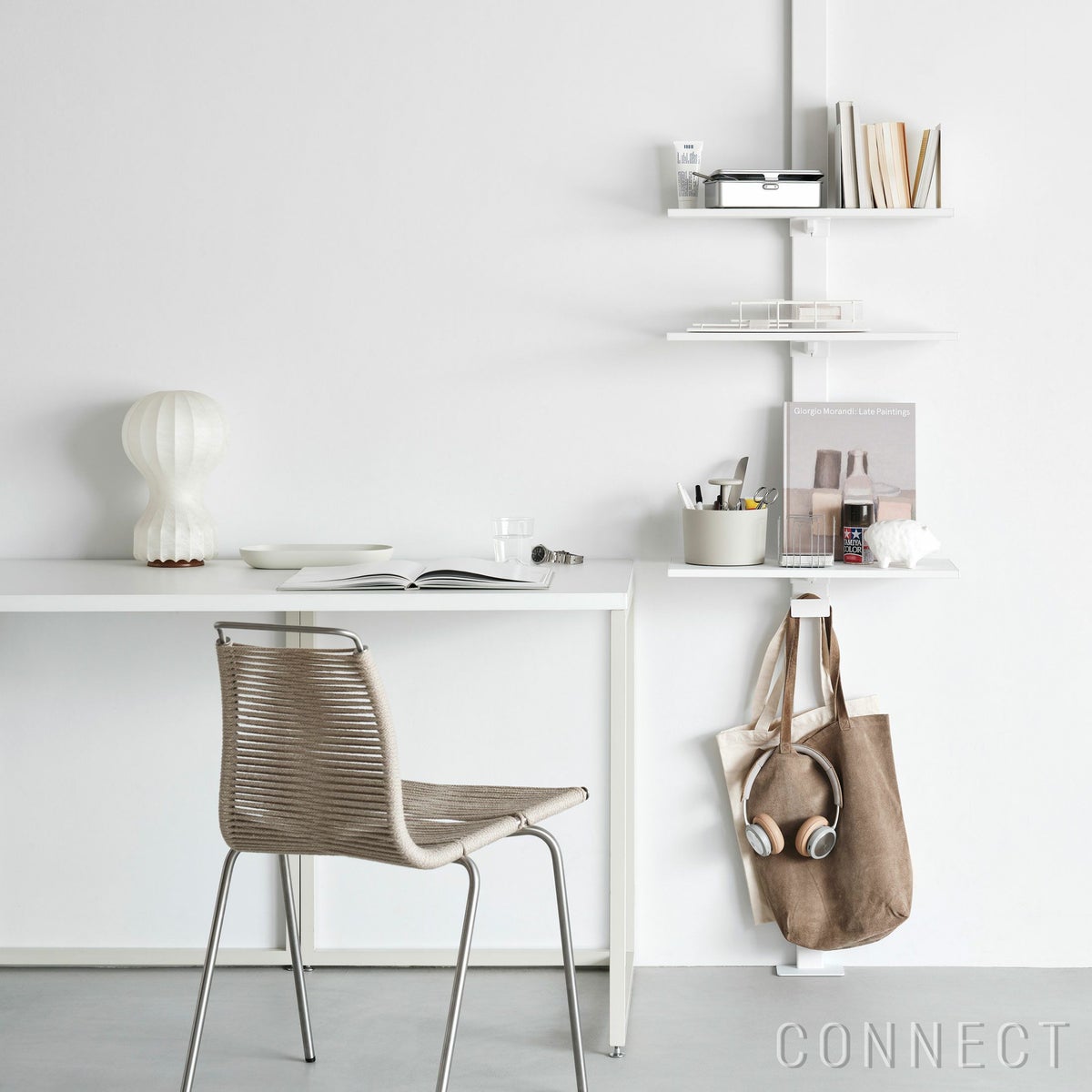 AIR SHELF（エアーシェルフ） / Deskside Shelf Set（デスクサイドシェルフセット） / SET-AS-DSS-WH / 突っ張り型収納