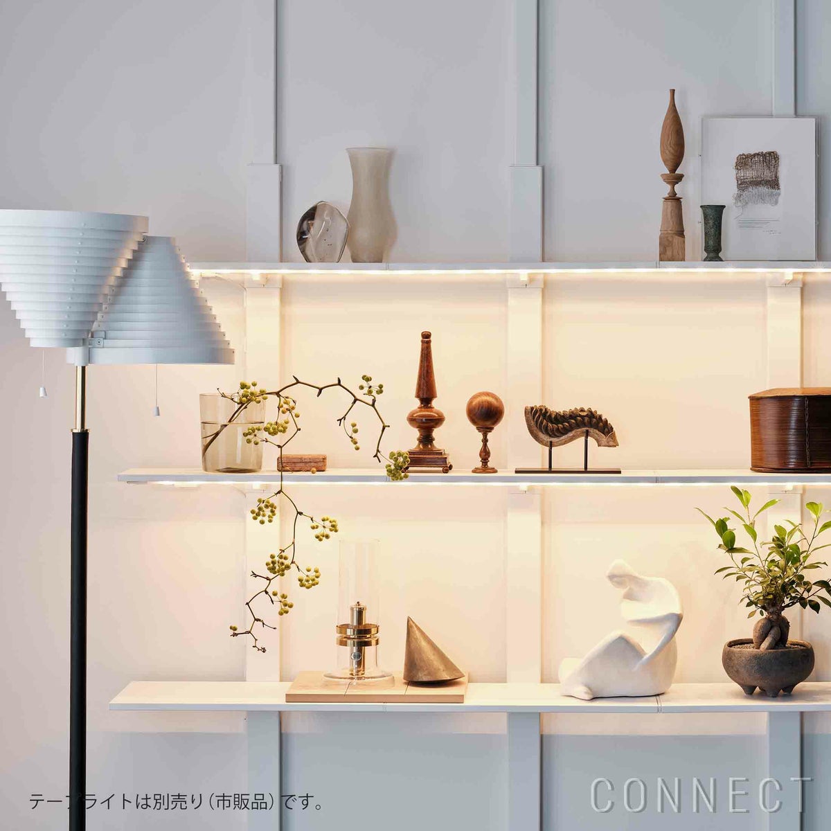 AIR SHELF（エアシェルフ） / Collection Shelf Set（コレクションシェルフセット） / SET-AS-CS-WH / 突っ張り型収納