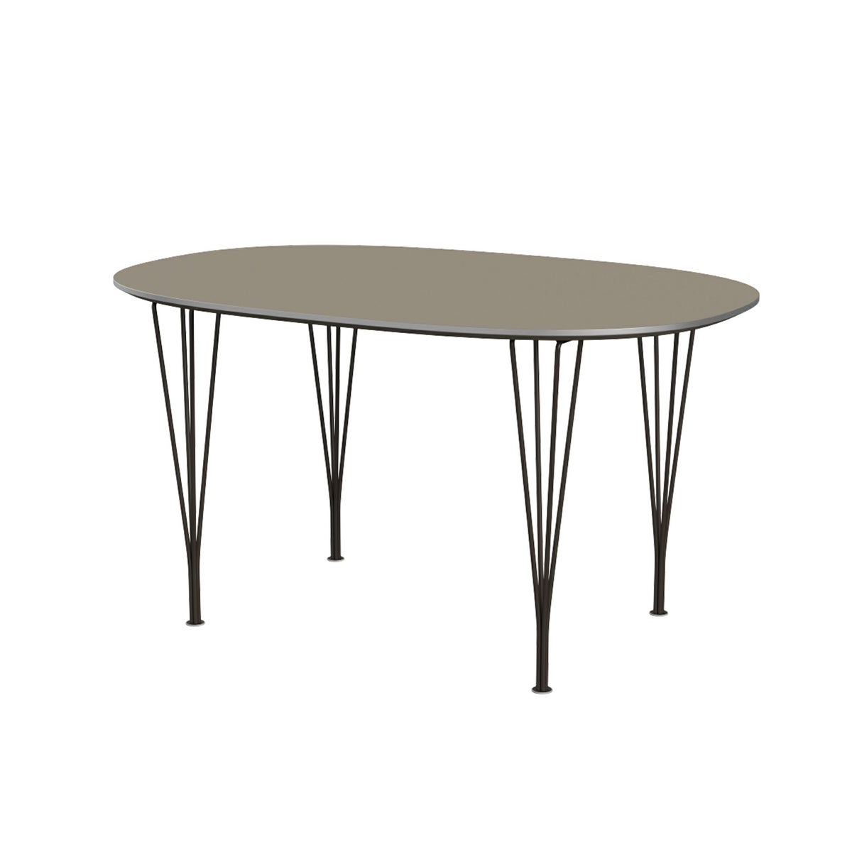 FRITZ HANSEN（フリッツ・ハンセン） / TABLE SERIES（テーブルシリーズ）B611 / スーパー楕円テーブル / ブラウンオッタワ / ブラウンブロンズ脚