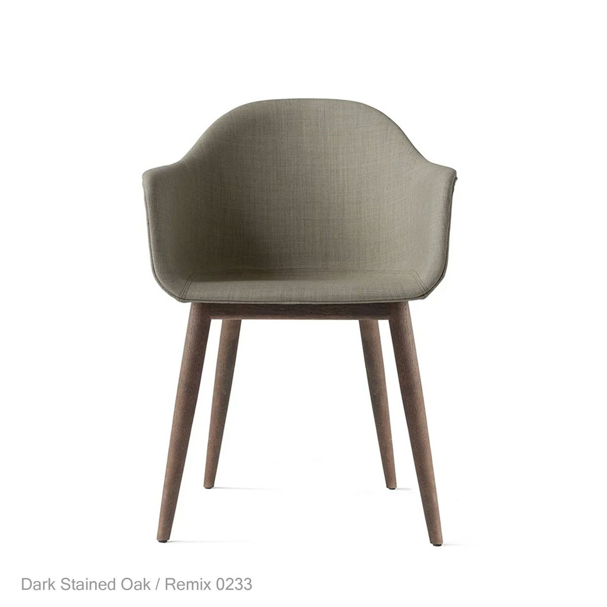 Audo Copenhagen（オドー・コペンハーゲン） / HARBOUR DINING CHAIR（ハーバー ダイニングチェア） / 布張りシェル / ウッドベース / Remix（リミックス） 0233 グレー