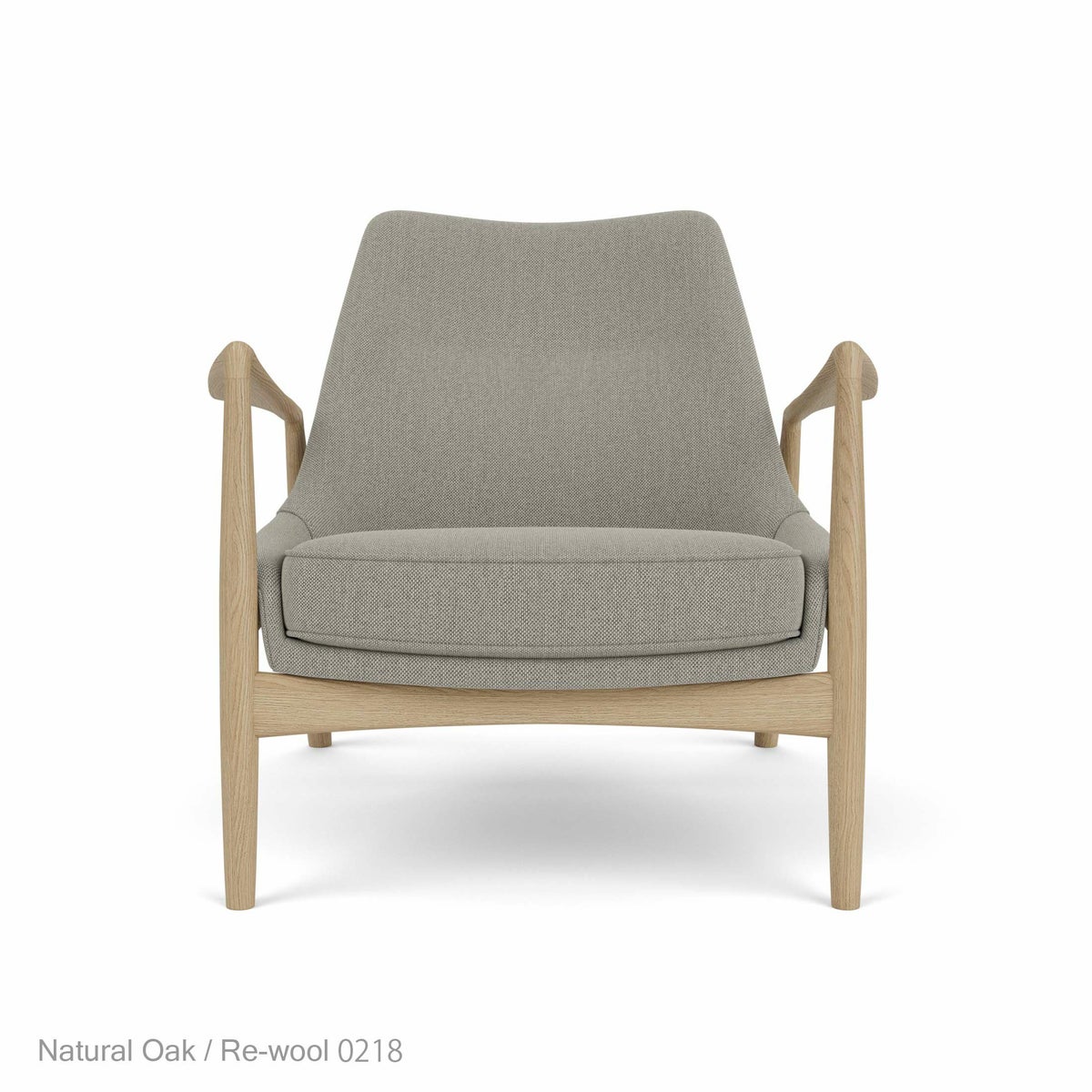 Audo Copenhagen（オドー・コペンハーゲン） / THE SEAL LOUNGE CHAIR（ザ シール ラウンジチェア） / Low Back / ナチュラルオークベース / Re-wool（リウール） 0218 ベージュ