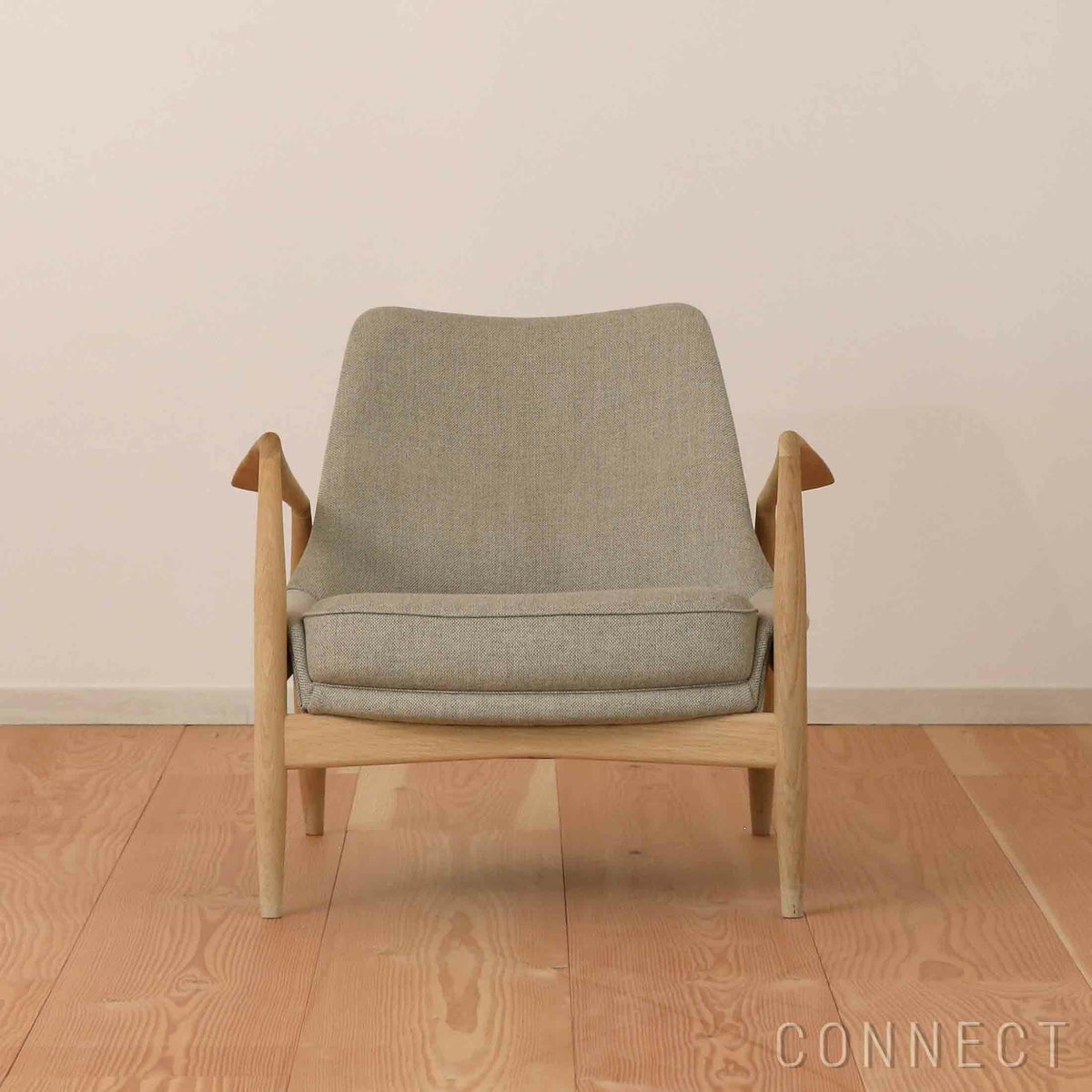 Audo Copenhagen（オドー・コペンハーゲン） / THE SEAL LOUNGE CHAIR（ザ シール ラウンジチェア） / Low Back / ナチュラルオークベース / Re-wool（リウール） 0218 ベージュ