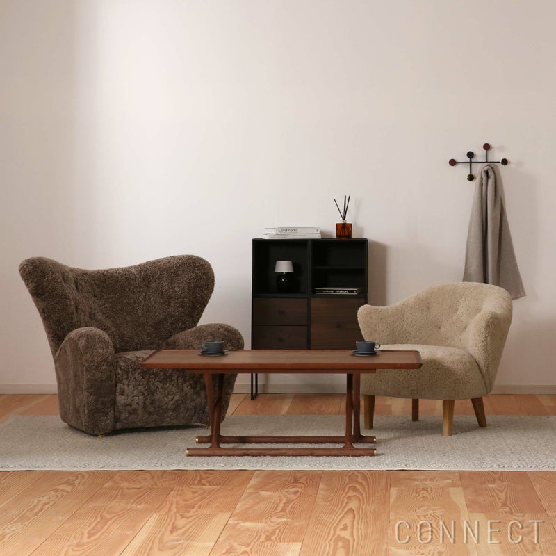 Audo Copenhagen（オドー・コペンハーゲン） / INGEBORG LOUNGE CHAIR（インゲボルグ ラウンジチェア） / Sheepskin Curly Moonlight（ムーンライト）